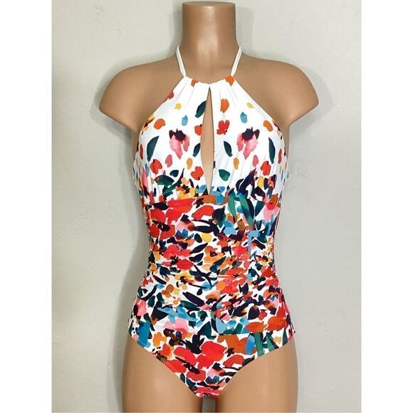 New. Anne Cole floral swimsuit. Size 16. Retails $119 - Picture 3 of 15